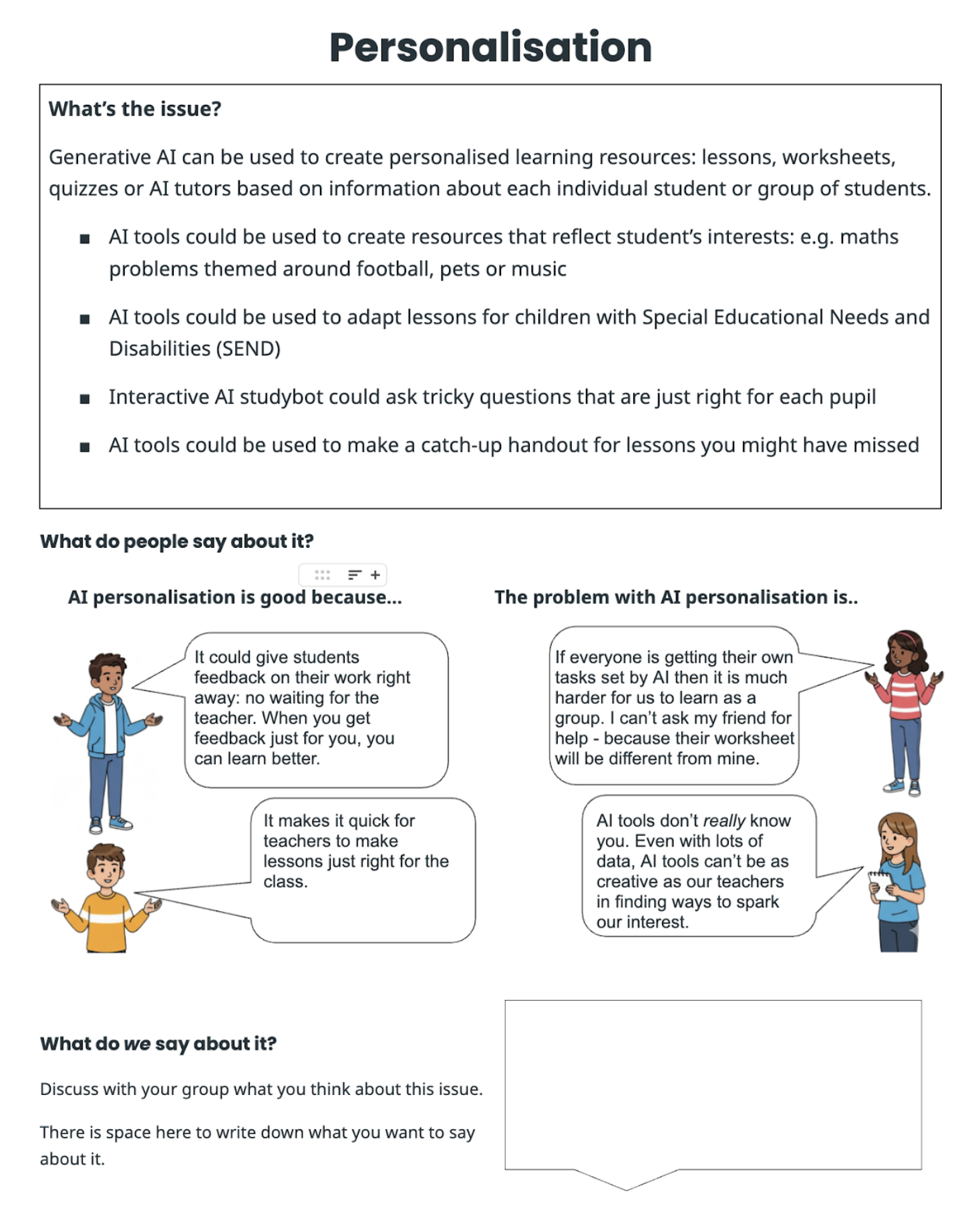 Prototype of Issues Worksheet