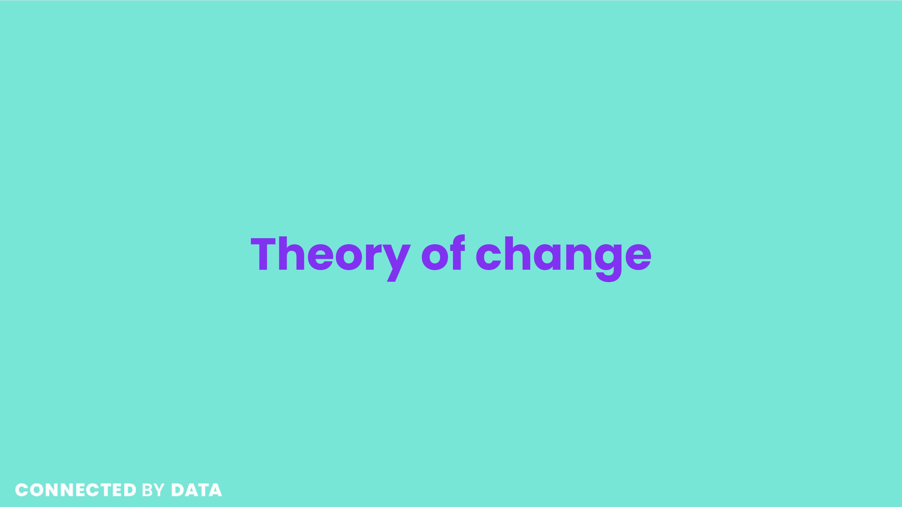 Theory of change